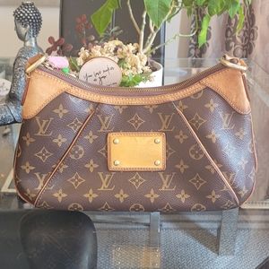 LOUIS VUITTON Handbag Thames PM Monogram Canvas Brown